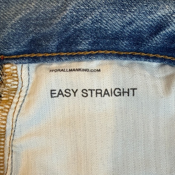 7 Of All Mankind Woman’s Easy Straight Jeans In Palma Rosa Size 31 - Picture 4 of 8
